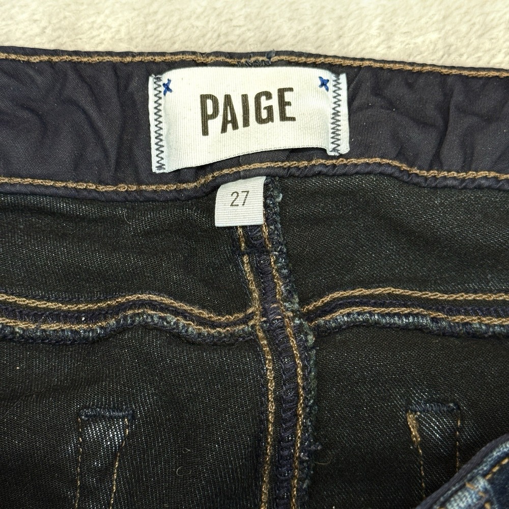Paige Skyline Skinny Jeans Women size 27 Blue Denim Low Rise Stretch lightweight - Picture 3 of 16